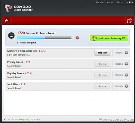 comodo cloud scanner 450x411 Top 4 Free Cloud Based Antivirus