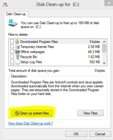 disk clean up